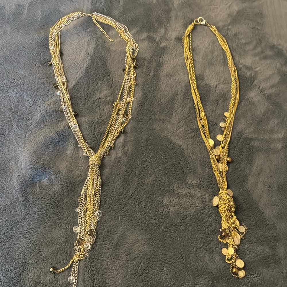 Beautiful chunky lariat style necklaces